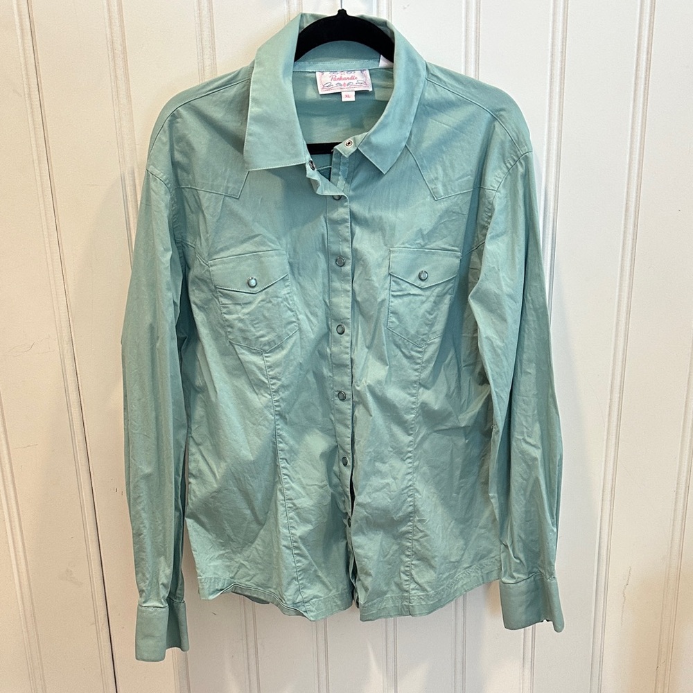 Light Blue/turqoise Button-Up Shirt